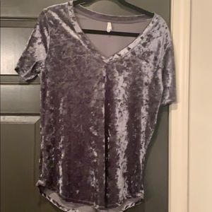 Crushed velvet t shirt